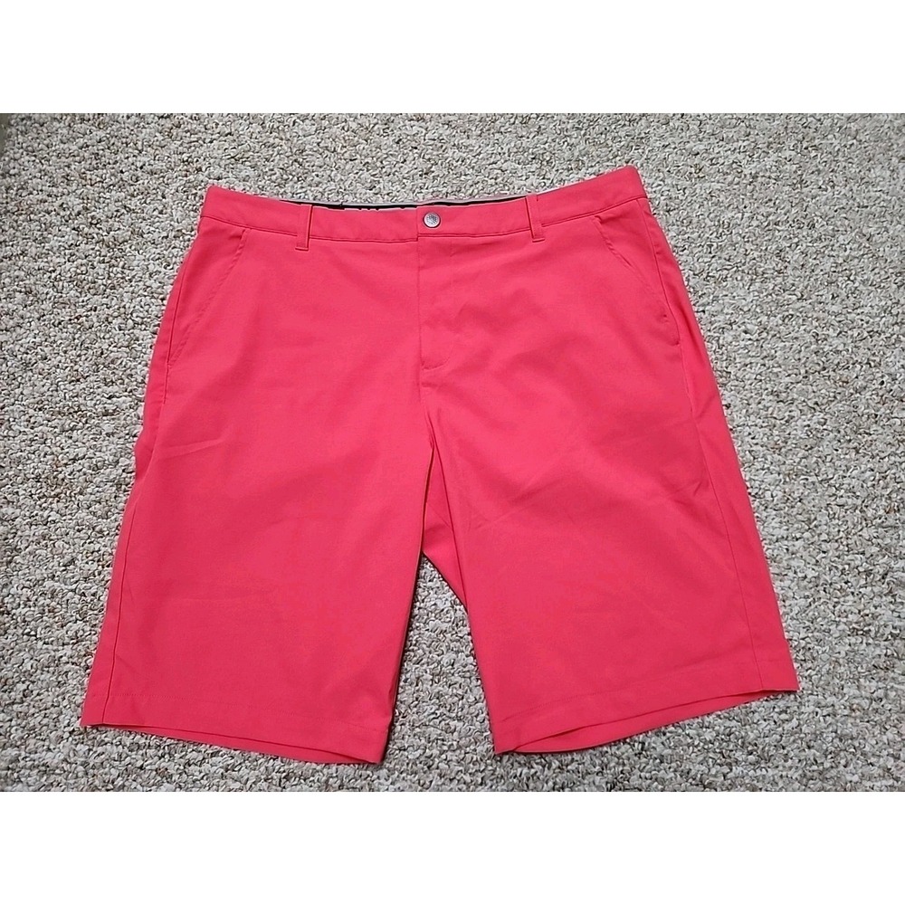 Puma Golf Men's Sunset Pink Flat front shorts 38 X 10 Waist Performance Sports